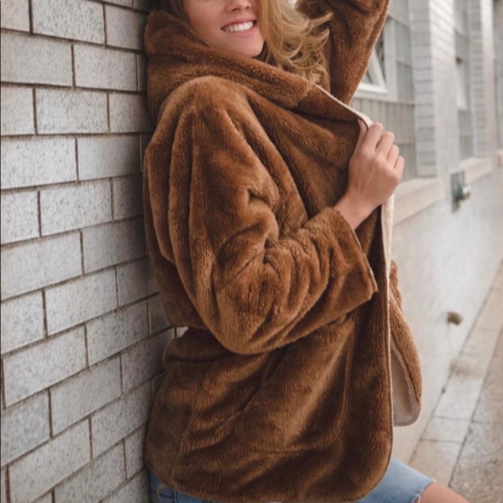 Fuzzy Teddy Bear Jacket - image 5